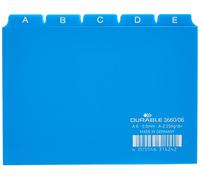 Durable A6 Index Card Set Includes Printed A-Z Tabs Blue Made of Strong PV