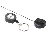 Durable Badge Reel with Key Ring in Charcoal Pack of 10 Ideal for Securely H