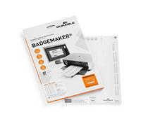 Durable Badgemaker Inserti per Portanome, 240 pezzi, bianco, 145302 | Cartoncini microforati A4 per stampanti laser e inkjet, 40x75 mm, per articoli Durable 8001 e 8101