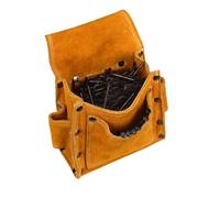 Durabl'e - Borsa porta attrezzi in pelle bovina, con tasche multiple, cintura porta attrezzi con tasche, custodia per attrezzi in pelle spessa, custodia per attrezzi regolabile per la lavorazione del