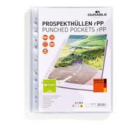 Durable Busta perforata A4 qualità premium, in PPL riciclato, 100 pezzi, apertura superiore, 268419