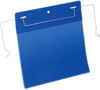 Durable Buste con Filo Metallico, A5, 50 pezzi, blu, 175207 | Buste per documenti 329 x 226 mm, con staffa flessibile, per telai e scatole, in PP, uso magazzino