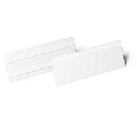Durable Buste Identificazione Adesive Hard Cover, A5, 10 pezzi, 118219 | trasparente, PET rigido, inserto 210 x 74 mm, conforme VDA, rimovibile senza residui, uso con scanner
