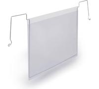 Durable Buste in PP con filo metallico integrato A5 orizzontale, porta etichetta trasparente, 50 pezzi, 118419