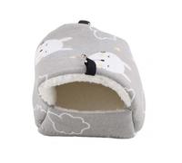 Durable Canvas Pet Hammock Hanging Bed for Small Animals - 14x12cm Cozy Bed for Rats, Hamsters, Squirrels & Parrots (Gray Rabbit)
