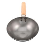 Durable Carbon Steel Cement Scoop with Wooden Handle for Home Masonry Use