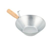 Durable Carbon Steel Cement Scoop with Wooden Handle for Home Masonry Use