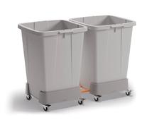 Durable Carrello per bidone DURABIN® 90L, base realizzata in PP riciclato, agganciabili tra loro, grafite, 334137