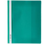 Durable Cartellina ad aghi Duraplus, A4+, 25 pezzi, verde, 257905 | Per documenti forati, fronte trasparente retro colorato, portaetichetta personalizzabile, due tasche interne, Made in Germany