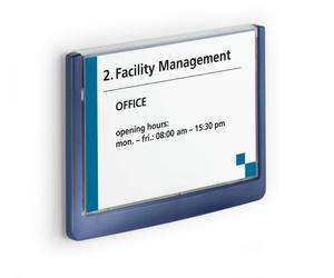Durable Click Information Sign 149 x 105.5 mm Dark Blue Door and Wall Sign I
