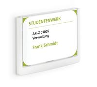 Durable Click Information Sign 149 x 105.5 mm White Door and Wall Sign Inclu