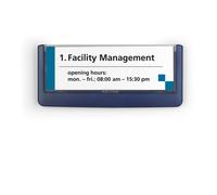 Durable Click Information Sign 149 x 52.5 mm Dark Blue Door and Wall Sign In