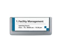 Durable Click Information Sign 149 x 52.5 mm Graphite Door and Wall Sign Inc