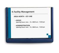 Durable Click Information Sign 210 x 148.5 mm Dark Blue Door and Wall Sign I