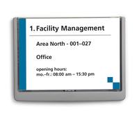 Durable Click Information Sign 210 x 148.5 mm Graphite Door and Wall Sign In