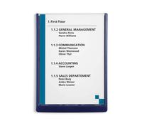 Durable Click Information Sign A4 Portrait Dark Blue Door and Wall Sign Incl