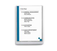 Durable Click Information Sign A4 Portrait White Door and Wall Sign Includes