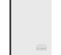 Durable Composition Notebook, Wide Ruled, 100 Pages, Large Format 7.5” × 9.75”, Solid Colors