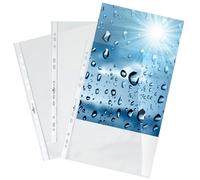 Durable - Confezione da 10 buste trasparenti lucide per raccoglitori ad anelli,