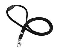 Durable Cordino portachiavi in rPET riciclato con moschettone, lunghezza cinturino 46 cm, 10 pezzi, nero, 824101