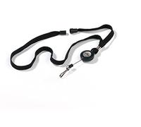 Durable Cordoncino in tessuto con sgancio di sicurezza e chiocciola yo-yo, 1 pezzo, nero, 895701