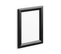 Durable Cornice a scatto in alluminio A5, fissaggio con bande biadesive o viti, 1 pezzo, nero, 479501