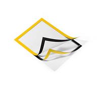 Durable Cornice espositiva Duraframe A4, adesiva con chiusura magnetica, 2 pezzi, giallo, 487204