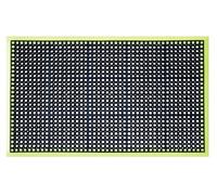 Durable Corporation tappetino anti-fatica industriale Workmaster II ad alta visibilità, per ambienti umidi, 3/10,2 cm spessore, nero con bordo giallo, 38" x 64", Black/High Visibility Yellow, 1