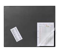 Durable Desk Mat with Transparent Overlay in Black 65 x 52 cm Pack of 1 Co