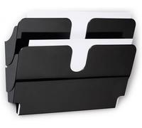 Durable Dispenser per brochure 2 scomparti FLEXIPLUS 2 A4 paesaggio, portadocumenti magnetico, nero, 1709022060