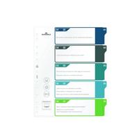 Durable Divisorio 1-5, A4+ verricale, foglio indice personalizzabile, 100% riciclabile, multicolore, 679327