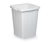 Durable - Durabin 90, contenitore per rifiuti e materiale riciclabile, maniglie, capacità 90 litri, 520x610x490 mm, bianco (cod. #1800474010)