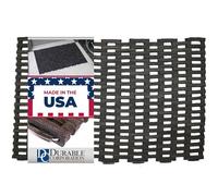 Durable Durite - Tappetino da ingresso per esterni in materiale riciclato, tessitura diritta, 50,8 x 76,2 cm, nero