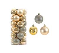 Durable Eco-friendly Plastic Christmas Tree Baubles, 6CM Mint Green Pink Gold Unique Ornament Set for Holiday Party, Fade-resistant Finishes Keep