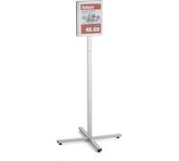 Durable Espositore da Pavimento OUTDOOR, A4, grigio antracite, 502057 | Include 2 buste impermeabili IPX5 magnetiche, base a croce stabile, uso verticale o orizzontale