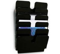 DURABLE - Flexiplus 6 A4 Orizzontale, espositore da parete, f.to A4 orizzontale, 6 comparti, 340x520x100 mm, nero (cod. #1700014061)