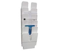 Durable Flexiplus 6 Espositore Da Parete A4, 6 Scomparti, bianco | Portadocumenti verticale in plastica, moduli singoli o componibili, 24.7 x 10 x 108 cm, capienza 23 mm