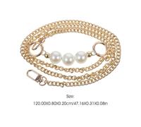 Durable Golden Pearl Bag Chain Strap Replacement for Handbag DIY Use