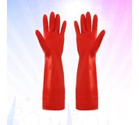 Durable Household Latex Gloves Red for Dishwashing Kitchen Cleaning and Laundry