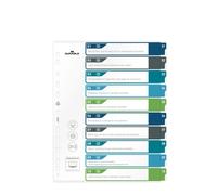 Durable Index Set 1-10 A4+ Portrait - Writable Index Organisation Sheet - 100% R