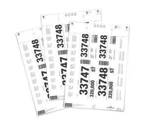 Durable Insert Labels 140/90 x 65 mm for Ticket Holders, 80 Labels on A4 Sheets,