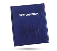 Durable - Libro visitatori in pelle, 100 inserti perforati, conforme al GDPR, gestione dei visitatori, formato A4, registro degli ospiti per ufficio, battesimo, compleanno, matrimonio, eventi, 90 x 60