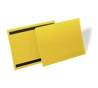 DURABLE - 1745-04 - Buste identificative magnetiche - A4 orizzontale - giallo - Durable - conf. 50 pezzi - 90110 - Conf. da 1 Pz. - 1745-04