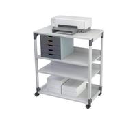 Mobilecarrello Multifunzione System 88 - 75x43,2x87,9 cm - 4 ripiani - con ruote - grigio - Durable