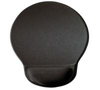 Tappetino mouse ergonomico con gel antracite/ovale/supporto per polso