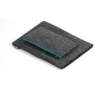 Durable Multibag 13" EFFECT, custodia per tablet e laptop in feltro, 60% di feltro in PET riciclato, borsina per accessori, antracite con cerniera petrolio, 507032