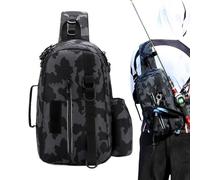 Durable Multifunctional Oxford Fly Fishing Backpack, Portable Fishing Tackle Bag, Comfortable Fish Storage Boxes for Women and Men, Ideal Outdoor Gear for Adult Anglers