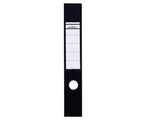 Durable Ordofix Self-Adhesive Spine Labels for Lever Arch File - Black, Pack of
