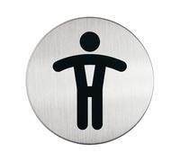 Durable Pictogram Door Sign "Mens WC" 83 mm Made from Stainless Steel Self