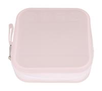Durable Pink Silicone Makeup Pouch Portable Travel Toiletry Bag for Women